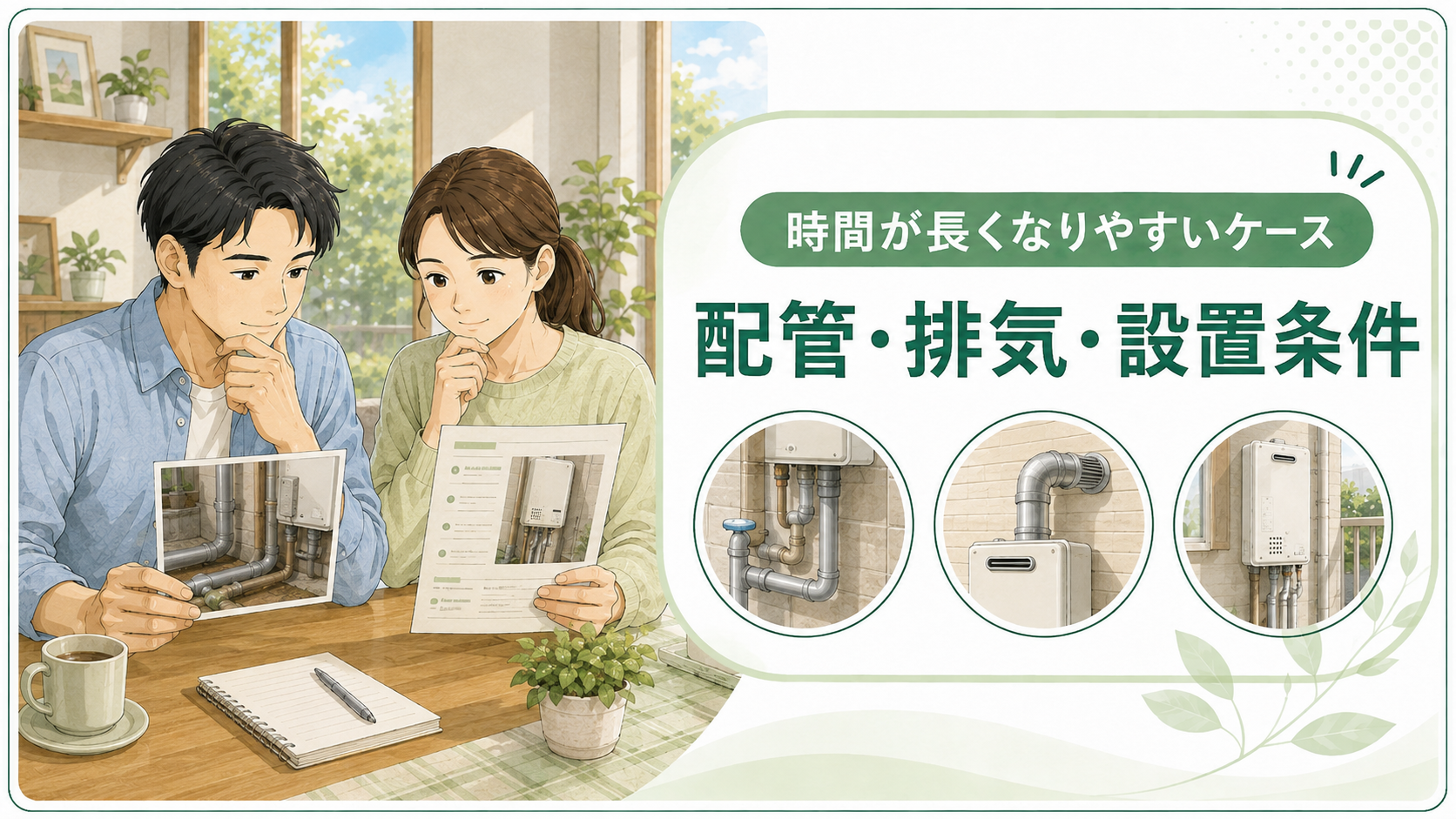 配管や排気や設置条件で給湯器交換の時間が長くなりやすいケース
