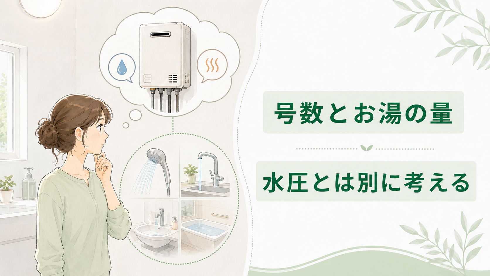 冬は給水温度が低いためシャワーのお湯の量が減る場合がある
