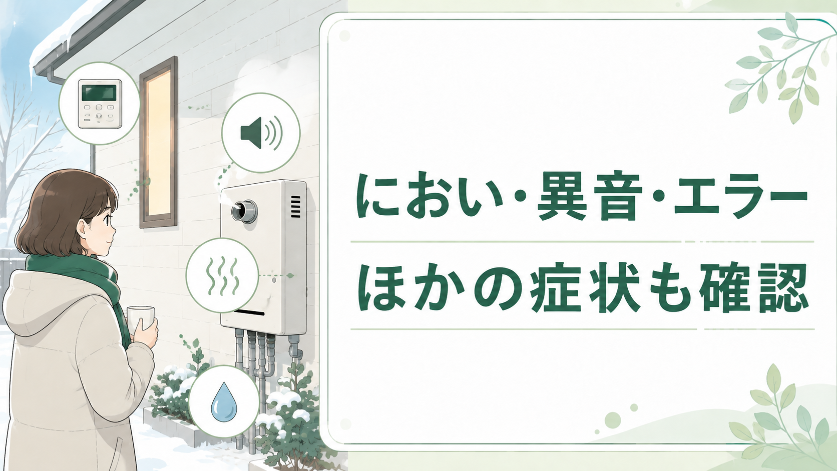 白い排気と一緒ににおい異音エラー水漏れなどほかの症状も確認する