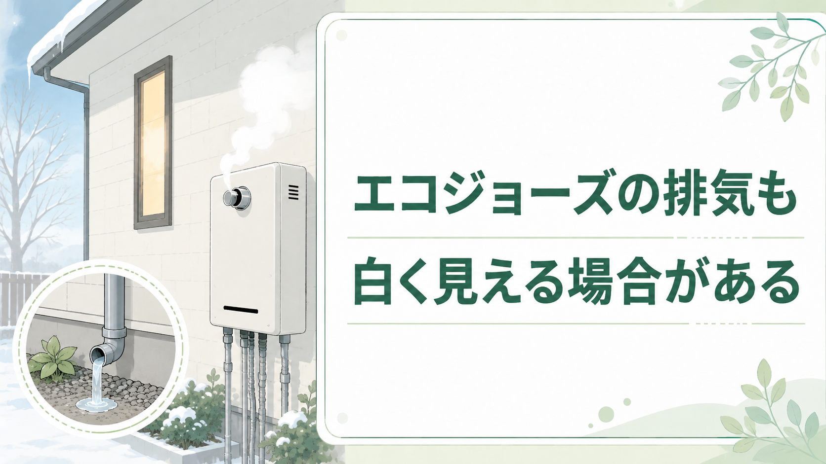エコジョーズの排気も気温や湿度により白く見える場合がある