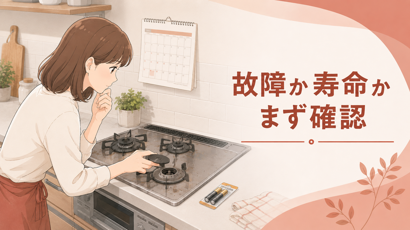 電池やバーナーキャップを確認して故障か寿命かを見分ける