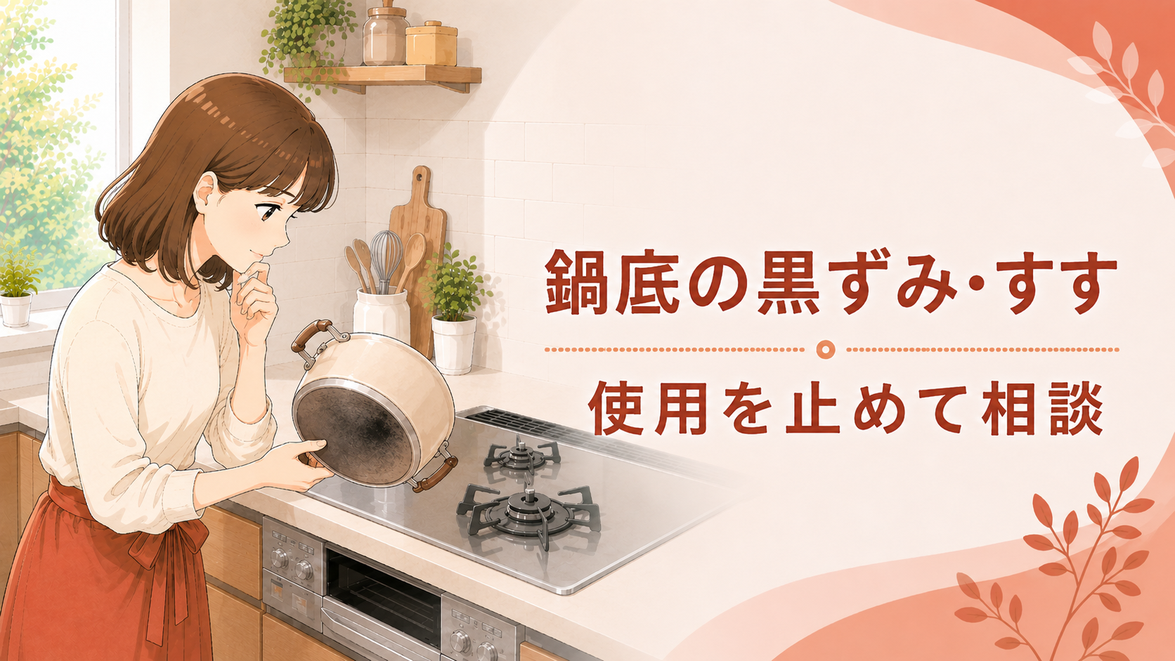 鍋底の黒ずみやすすに気づき使用を止める住まい手