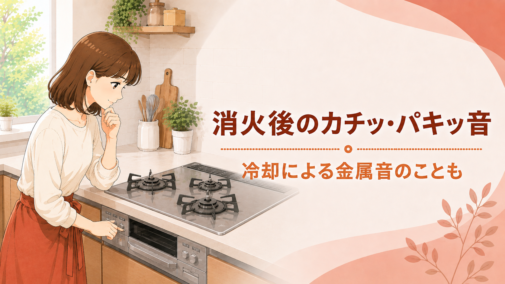消火後の金属音を触らずに確認する住まい手