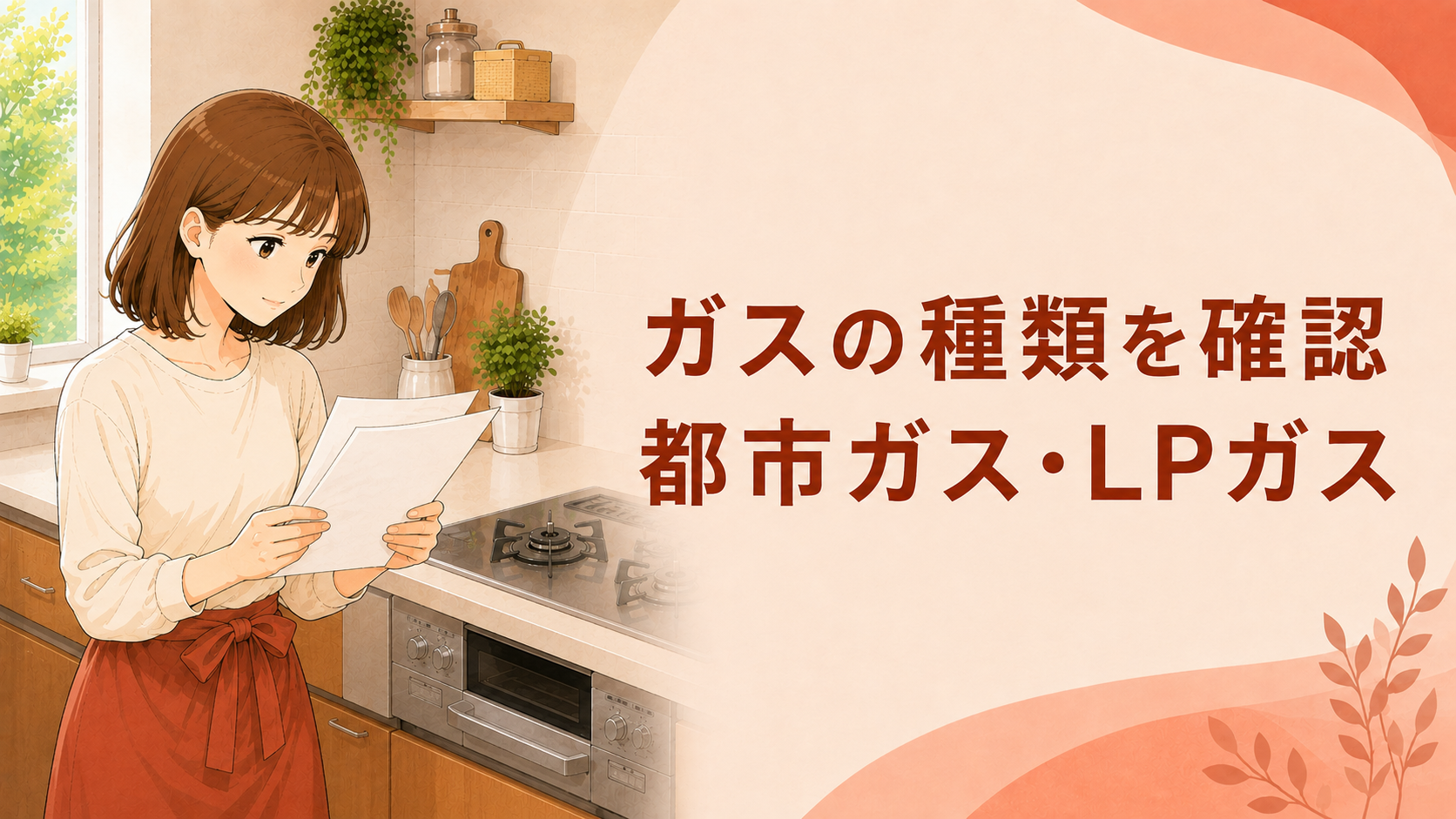 都市ガスとLPガスの種類を書類で確認する住まい手